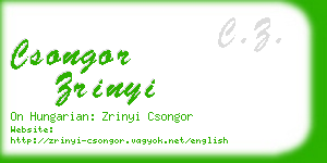 csongor zrinyi business card